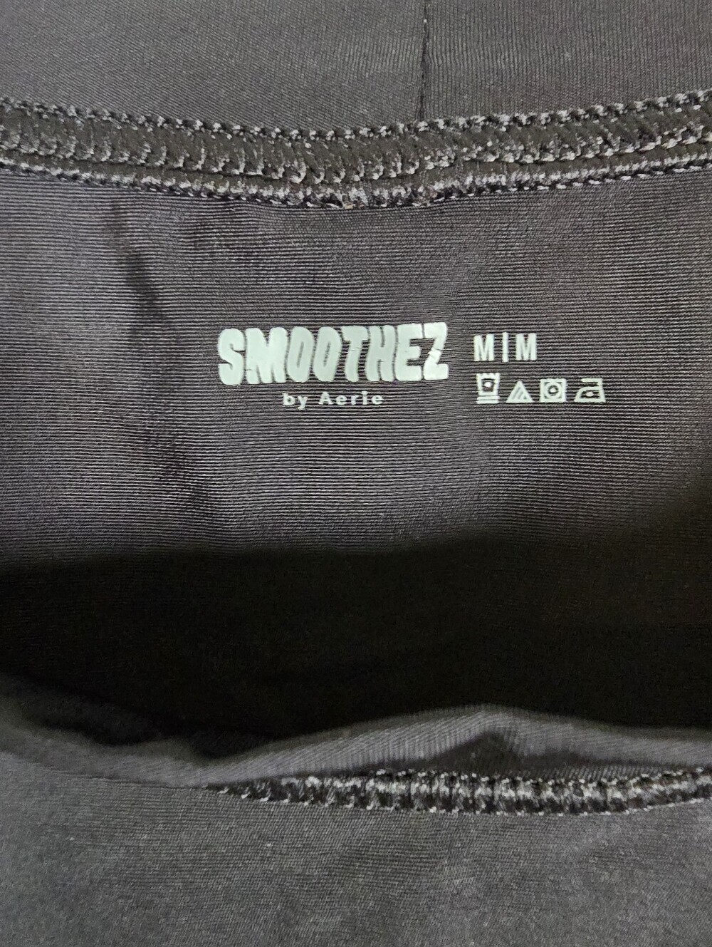 NWOT‎ Aerie Womens Black SMOOTHEZ Crop Top Bralette Short Sleeve Bodycon Size M - Picture 10 of 10